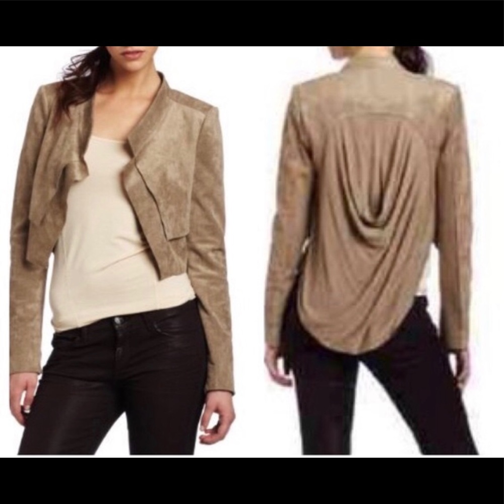 BCBGMAXAZRIA Suede & Knit Norton Jacket